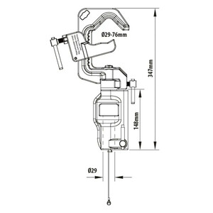 Зажим с головкой KUPO KCP-150 SWIVELING PIPE C CLAMP W/ UNIVERSAL HEAD, фото 6