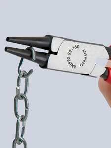 Круглогубцы KNIPEX , губки d3x30 мм, длина 160 мм, хром, 2-комп ручки, фото 2