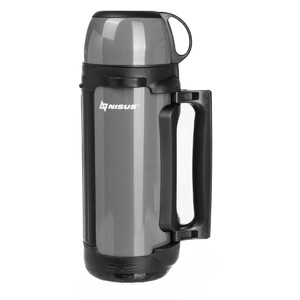 Термос (N-TM-042-G) 1700ML (крышка-кружка с ручк, доп.пл.чашка, скл.ручки, ремень) Nisus, фото 1