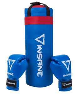 Набор для бокса Insane Fight, синий, 45х20 см, 2,3 кг, 6 oz, фото 1
