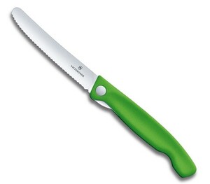 Нож Victorinox для очистки овощей, лезвие 11 см, серрейторная заточка, зеленый, фото 2