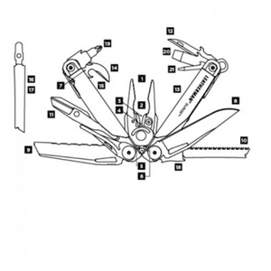 Мультитул LEATHERMAN Surge Black 21 инстр., 7,9/11,5 см, чехол Molle, фото 11