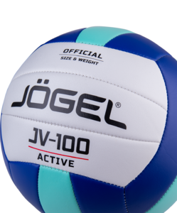 Мяч волейбольный Jögel JV-100, синий/мятный, фото 4