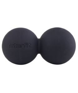Мяч для МФР Starfit RB-106, 6 см, силикагель, двойной, черный, фото 1
