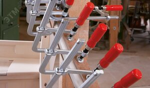 Струбцина BESSEY цельнометаллическая 160/80, 5 кН, деревянная ручка GS16 classiX, фото 2