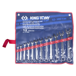 Набор комбинированных ключей, 8-22 мм, 12 предметов KING TONY 1212MR, фото 1