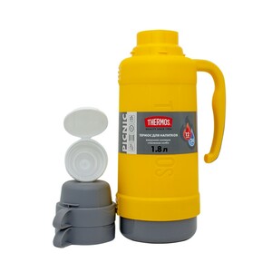 Термос THERMOS PICNIC 40 Series со стеклянной колбой 1.8л (желтый), фото 3