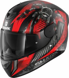 Шлем SHARK D-SKWAL 2 ATRAXX MAT матовый Black/Red M