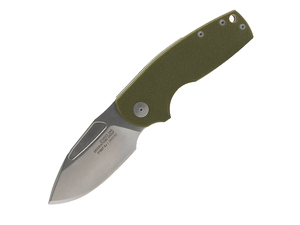 Нож складной SOG Stout SJ OD Green Stonewash сталь Cryo D2 рукоять G10, фото 1