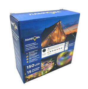 Кемпинговый уличный фонарь/аккумулятор с LED-гирляндой ЛАМПОВА, фото 2