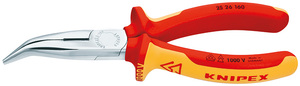 Длинногубцы с режущими кромками VDE, губки 40°, 160 мм, фосфатированные, 2-комп ручки KNIPEX KN-2526160