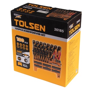 Набор отверток TOLSEN "GRIPRO" вставки(биты), на подставке, 100 предметов TT20185, фото 2