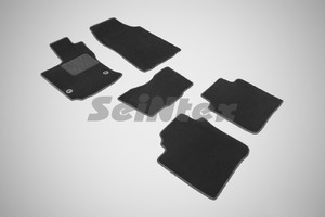 Ворсовые LUX коврики в салон Seintex для Toyota Venza 2008-н.в. (черные, 86252)
