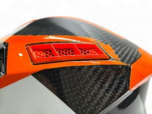 Шлем AiM RH855 Carbon TERRAIN глянцевый Black/Orange M, фото 10