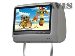 Подголовник со встроенным DVD плеером и LCD монитором 9" Avel AVS0943T (Серый) , фото 1