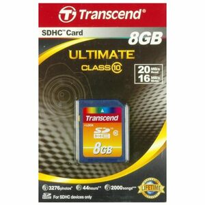 Карта памяти Transcend SD Card 8Gb, класс 10, SDHC, фото 1