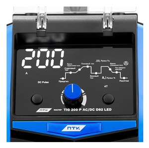 Инверторный аппарат аргонодуговой сварки ПТК МАСТЕР TIG 200 P AC/DC D92 LED, фото 3