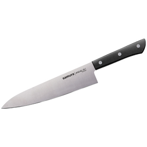 Нож Samura Harakiri Шеф, 20,8 см, корроз.-стойкая сталь, ABS пластик, черный, фото 1