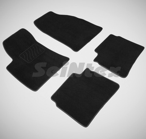 Ворсовые LUX коврики в салон Seintex для Hyundai Sonata V 2004-2010 (черные, 82349), фото 1