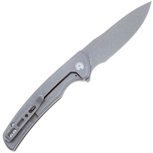 Складной нож SENCUT Tynan 10Cr15CoMoV Steel Gray Stonewashed Handle Stainless Gray, фото 2