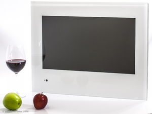 Встраиваемый телевизор для кухни AVS220K (белая рамка), фото 1