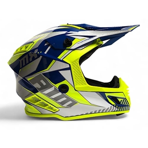 Шлем AiM RH855(Fiber Glass) TONDO глянцевый Blue/Yellow/White XL, фото 5