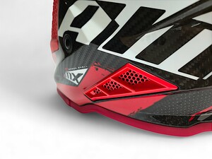 Шлем AiM RH855 Carbon TERRAIN глянцевый Black/Red S, фото 8