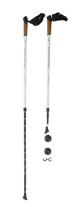 Телескопические палки для скандинавской ходьбы KAISER SPORT, NORDIC WALKING WHITE, SL-2B-2-135 WHITE, SL-2B-2-135-W, фото 1