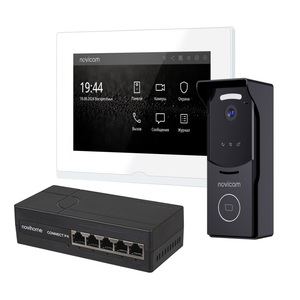 Комплект из IP-видеодомофона, IP-вызывной панели и PoE-коммутатора Novicam IMPULSE 7 IP KIT WHITE v.4645, фото 3