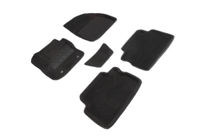 Ворсовые 3D коврики в салон Seintex для Ford Kuga I 2008-2012 (черные)