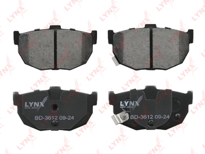 Колодки тормозные задние LYNXauto BD-3612. Для: HYUNDAI Хендаи Elantra(Элантра) 1.6 00-06, KIA КИА Cerato(Серато) 1.5D-2.0D 04-08, NISSAN НИССАН Maxima 3.0 91-94, фото 2