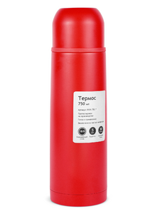 Термос Relaxika 101 (0,75 литра), красный (стикерпак "Альпинизм"), фото 2