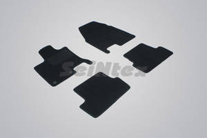 Ворсовые LUX коврики в салон Seintex для Nissan Qashqai 2007-2014 (черные, 82766), фото 1