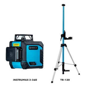 Комплект Лазерный уровень INSTRUMAX 3-360+Штатив-штанга элевационный INSTRUMAX LP-300 в комплекте с треногой (3 м) IM0138_K1, фото 1