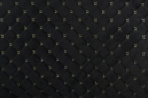 Накидка Seintex велюр Classic Romb (чёрный строчка бежевая), фото 4