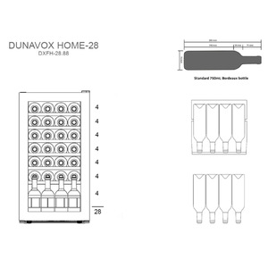 Винный шкаф Dunavox DXFH-28.88, фото 5