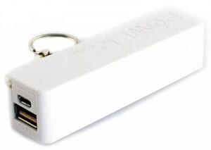 Портативное зарядное устройство для телефона PowerBank Mini White 2600 mAh, фото 1