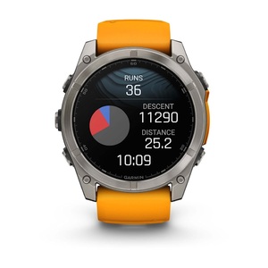 Часы Garmin Fenix 8 51mm AMOLED Saph Graphite DLC Titanium Spark Orange-Graphit Sln(010-02905-53G), фото 2