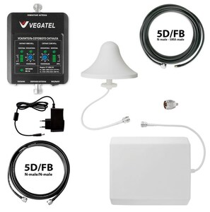 Готовый комплект усиления сотовой связи VEGATEL VT-1800/3G-kit (офис, LED), фото 1