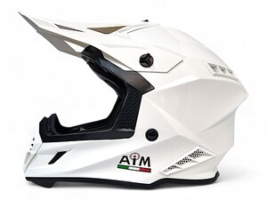 Шлем AiM RH855(Fiber Glass) White Glossy глянцевый S, фото 2