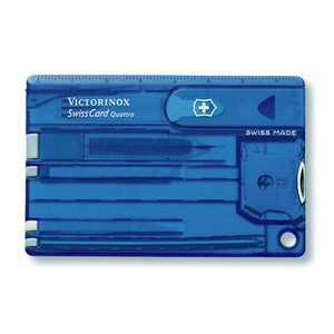 Швейцарская карточка Victorinox SwissCard Quattro, синяя