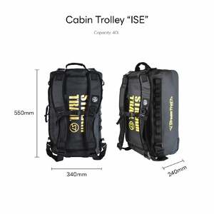Сумка влагозащитная на колесах Stream Trail Cabin Trolley Ise Black/Yellow 40L, фото 5