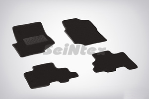 Ворсовые LUX коврики в салон Seintex для Chevrolet Trail Blazer (GMT800) 2001-2012 (черные, 83300)