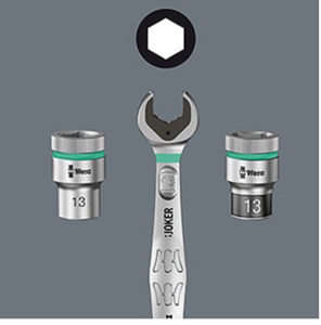 набор с трещоткой, реверс, 1/4", 28 пр.8100 SA 8  Wera Zyklop Metal Switch  WE-004018, фото 9