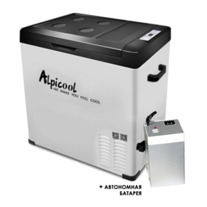 Kомпрессорный автохолодильник ALPICOOL C75 с внешней батареей, фото 1