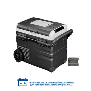 Двухкамерный компрессорный автохолодильник Alpicool ETWW55 с батареей (12/24/110/220)