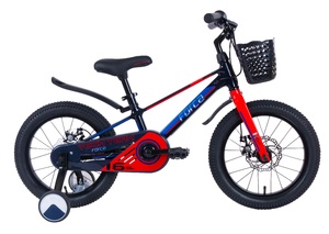 Велосипед детский Tech Team Forca 16" black/red 2024 (магниевый сплав)