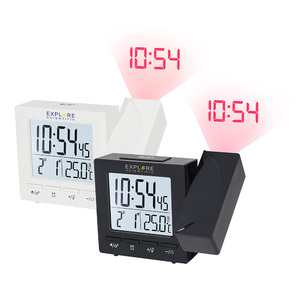 Часы цифровые Explore Scientific с проектором и термометром, белые, фото 3