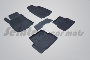 Резиновые коврики с высоким бортом Seintex для Chevrolet Aveo II 2011-н.в. / Cobalt 2011-2015