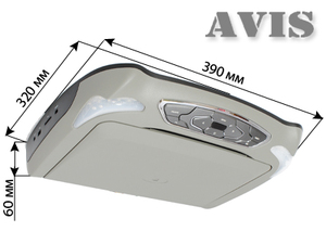 Автомобильный потолочный монитор 11.6" со встроенным DVD плеером AVEL AVS1219T (серый), фото 6